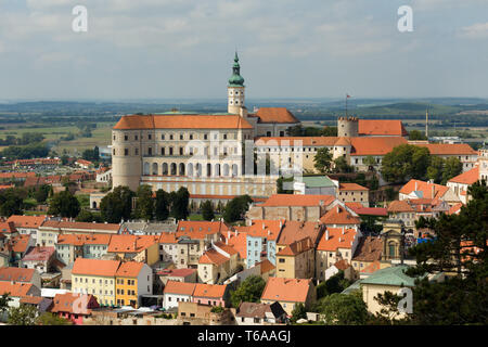 Schloss in der Stadt Mikulov in der Tschechischen Republik Stockfoto