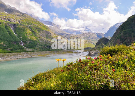 Alpine mountain glacier Lake in der Schweiz Alpen Stockfoto