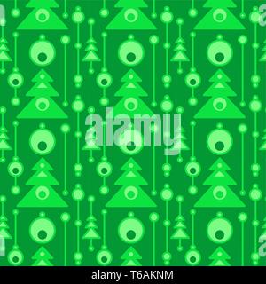 Abstrakte Weihnachtsbäume auf nahtlose Muster. Geometrische flachbild Ornament für Textilwaren, Drucke, Tapete, Geschenkpapier, Web etc. Stock Vektor
