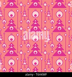 Abstrakte Weihnachtsbäume auf nahtlose Muster. Geometrische flachbild Ornament für Textilwaren, Drucke, Tapete, Geschenkpapier, Web etc. Stock Vektor
