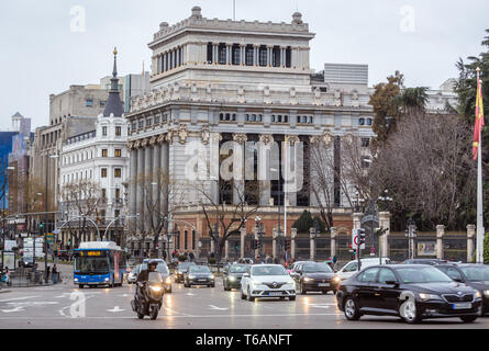 Instituto Cervantes - Cervantes Institut Gebäude von der Plaza de Cibeles in Madrid, Spanien Stockfoto