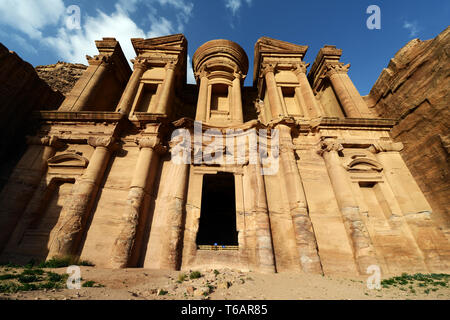 Das Kloster gehört zu Petras schönsten nabatäischen Denkmal. Stockfoto