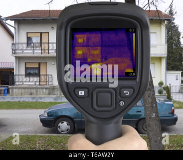 Haus Thermal Imaging Stockfoto