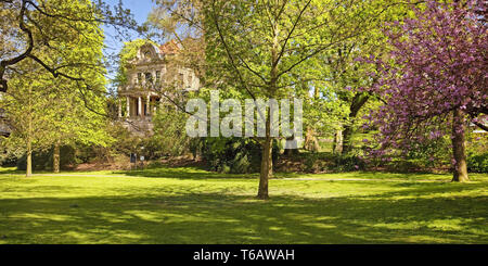 Thyssen Park mit Villa Josef Thyssen, Mülheim an der Ruhr, Nordrhein-Westfalen, Deutschland Stockfoto