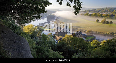 Wasserkraftwerk Hohenstein im Ruhrgebiet, Witten, Nordrhein-Westfalen, Deutschland Stockfoto
