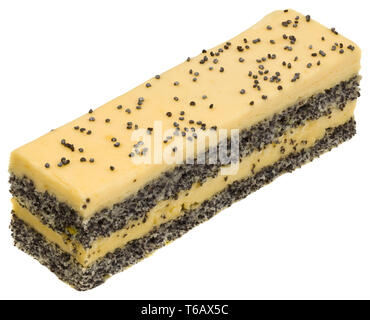 Poppy Cream Cake Ausschnitt Stockfoto