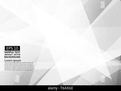 Weiße und graue Farbe polygon abstract Vector modernes Design Hintergrund, mit Kopie Raum für Ihr Unternehmen Stock Vektor