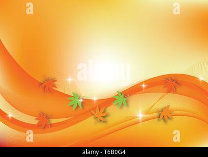Welle und Rauch Hintergrund für Herbst Konzept Stock Vektor