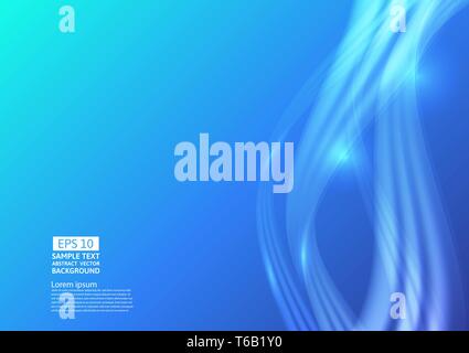 Blaue Farbe wellen Flüssigkeit abstrakt hintergrund Design. Fluid gradient Formen Zusammensetzung futuristischen Design. Vector Illustration Stock Vektor