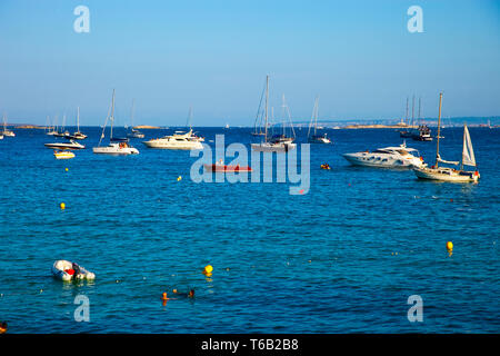 Ses Salines Strand. Sant Josep de sa Talaia. Ibiza. Balearen. Spanien. Stockfoto