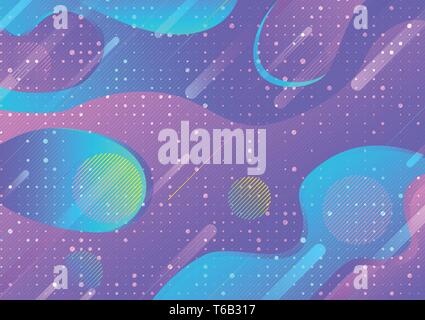 Dynamische lila Farbe Strukturierte geometrische Form abstrakt Hintergrund Stock Vektor