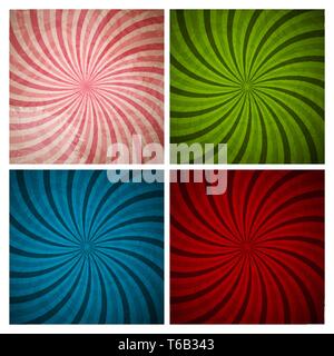 Abstrakte hypnotischen Hintergrund Sammlung eingestellt. Vector Illustration Stock Vektor