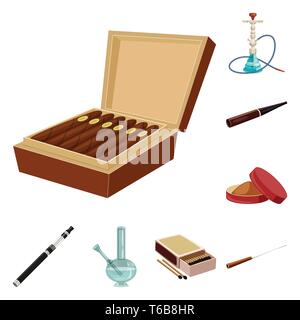 Zigarre, Hookah, Schnupftabak, elektronische, Streichholzschachtel, Mundstück, Box, Shisha, Lieferung, Filter, Bong, Halter, Paket, Bar, Papier, Asche, Lang, Pack, Zubehör, klassische, runde, Dampf, Streichholz, Baum, schlecht, Arabisch, Rauchen, Vaporizer, Zigaretten, Tabak, Gesundheit, Nikotin, Rauchen, Statistiken, verweigern, Stop, anti, Gewohnheit, Set, Vector, Icon, Illustration, isoliert, Sammlung, Design, Element, Grafik, Zeichen, Cartoon, Farbe Vektor Vektoren, Stock Vektor