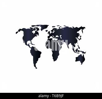 Weltkarte Piktogramm flache Bauweise Stock Vektor