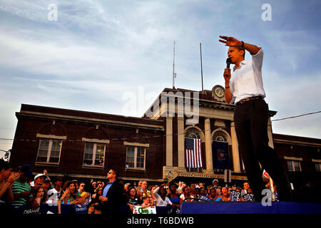 Die Vorwahlen in Pennsylvania. Obama Kundgebungen in Lancaster Stockfoto