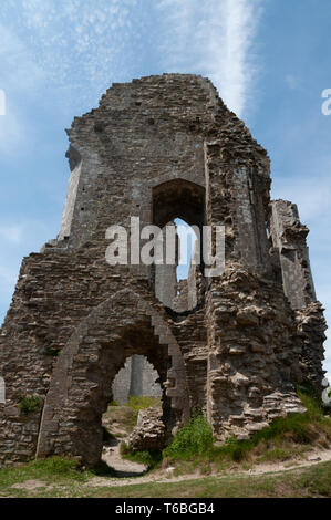 Teil des Turms der Corfe Castle, Chippenham, Wiltshire, England, Großbritannien Stockfoto