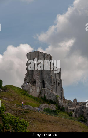 Teil des Turms der Corfe Castle, Chippenham, Wiltshire, England, Großbritannien Stockfoto