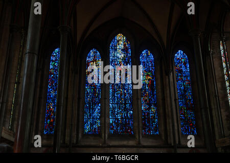 Rosette an der Salisbury Kathedrale, UK Stockfoto