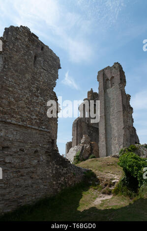 Teil des Turms der Corfe Castle, Chippenham, Wiltshire, England, Großbritannien Stockfoto