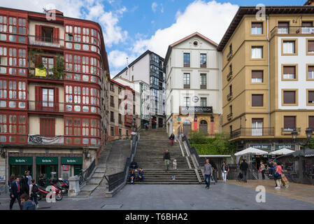 Die Unamuno Plaza in der Altstadt von Bilbao Stockfoto