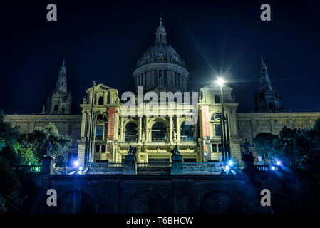 Das Museu Nacional d'Art de Catalunya, Barcelona, Spanien Stockfoto