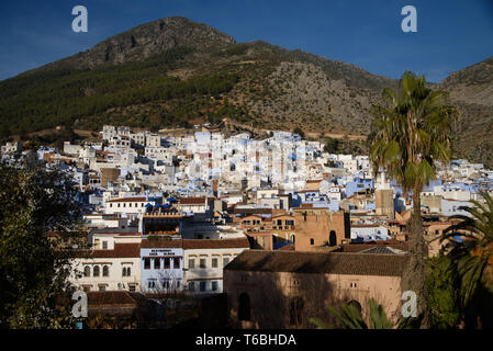 Chefchaouen, die blaue Stadt in Marokko. Stockfoto