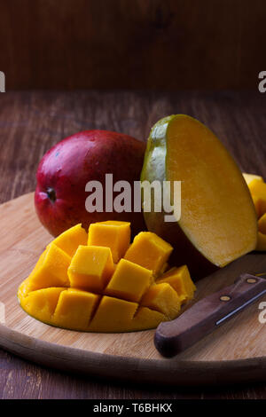 Reif Bio mango Stockfoto