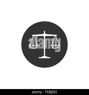 Vector Illustration, flache Bauform. Balance Scale Symbol Stock Vektor