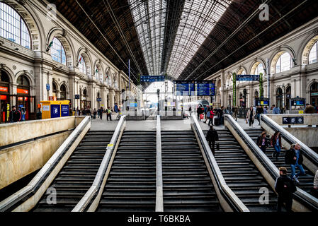 Keleti Bahnhof in Budapest Stockfoto