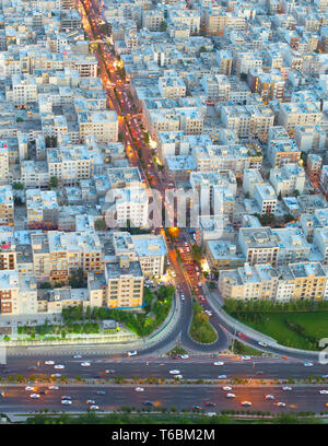 Teheran Luftaufnahme, Iran Stockfoto