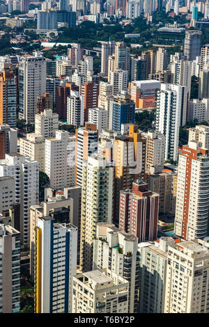 Metropole Blick von oben. Luftaufnahme von Sao Paulo, Brasilien Südamerika. Stockfoto