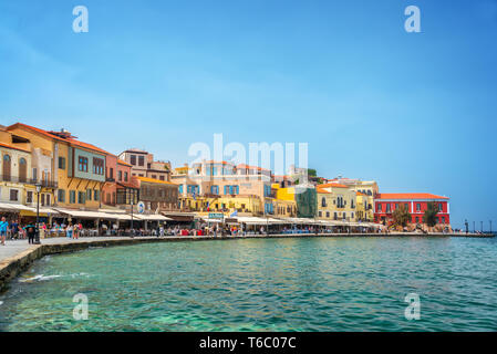 Venezianischen Hafen von Chania auf Kreta, Griechenland Stockfoto