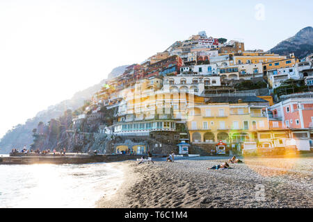 Die Stadt Positano, Italien Stockfoto