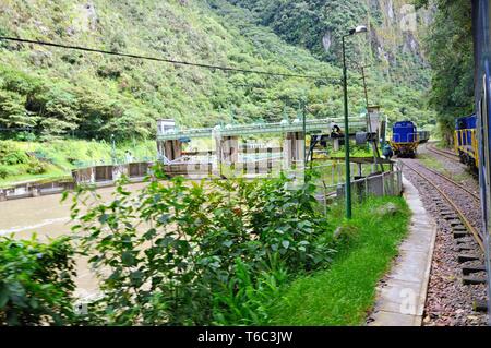 Zug nach Machu Picchu, Peru Stockfoto