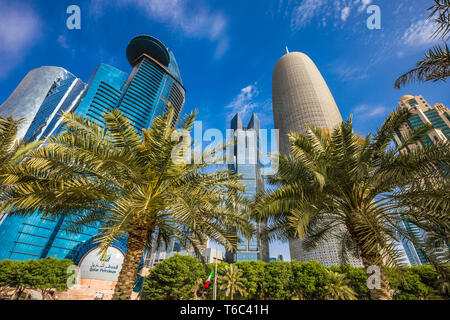 West Bay Skyline mit Burj Doha, Doha, Qatar