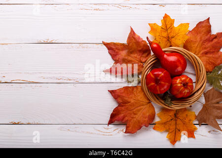 Herbst Dekorationen Hintergrund Stockfoto