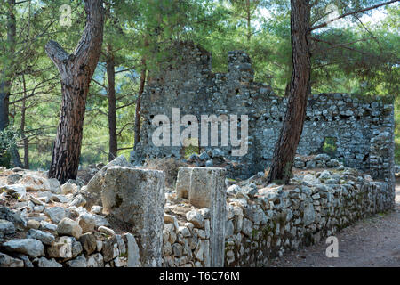 Asien, Türkei, Antalya, Ausgrabungen von Olympos Stockfoto