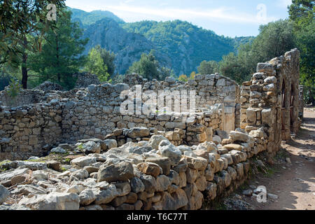 Asien, Türkei, Antalya, Ausgrabungen von Olympos Stockfoto