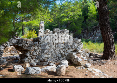 Asien, Türkei, Antalya, Ausgrabungen von Olympos Stockfoto