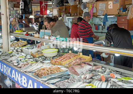 Asien, Ägypten, Provinz Mugla, Fethiye, am Fischmarkt Stockfoto