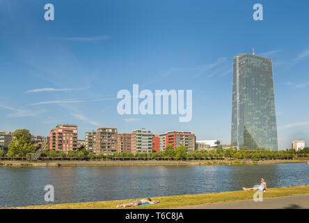 Hauptsitz der Europäischen Zentralbank (EZB), Frankfurt am Main, Deutschland Stockfoto