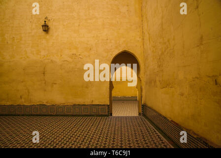 Mausoleum von Moulay Idris in Meknes, Marokko. Stockfoto