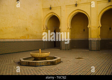 Mausoleum von Moulay Idris in Meknes, Marokko. Stockfoto