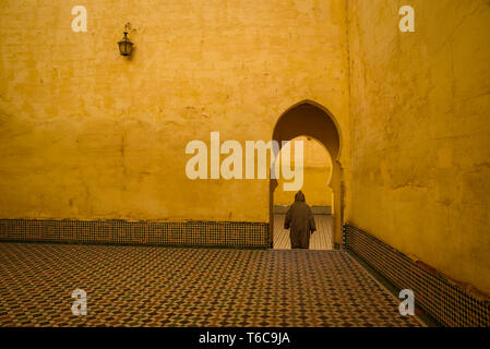 Mausoleum von Moulay Idris in Meknes, Marokko. Stockfoto