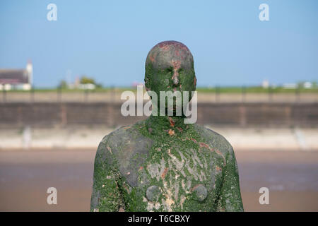 Ein weiterer Ort von Antony Gormley, Beach art Installation Stockfoto