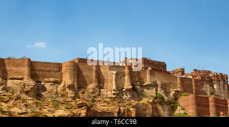 Jaisalmer - Stadt in der Mitte der große indische Wüste. Burg und Residenz des Maharadschas des 12. Jahrhunderts Stockfoto