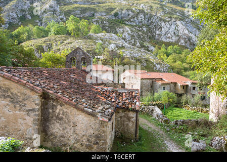 Das Dorf Bulnes in die Picos de Europa Stockfoto