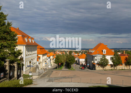 Schöne historische Dorf Ballenstedt, Harz, Sachsen-Anhalt, zentrale deutsche Mittelgebirge Stockfoto