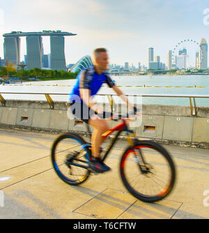 Singapur gesunder Lebensstil Fahrrad fahren Stockfoto