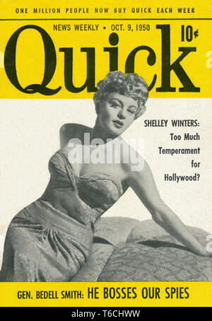 Jahrgang Film Magazin - Magazin mit Schauspielerin Shelley Winters, 1950 Stockfoto